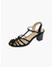 Handmade Velvet T-strap Vintage Chunky Heels Sandals Black July Shoes Collection 2026 95.00