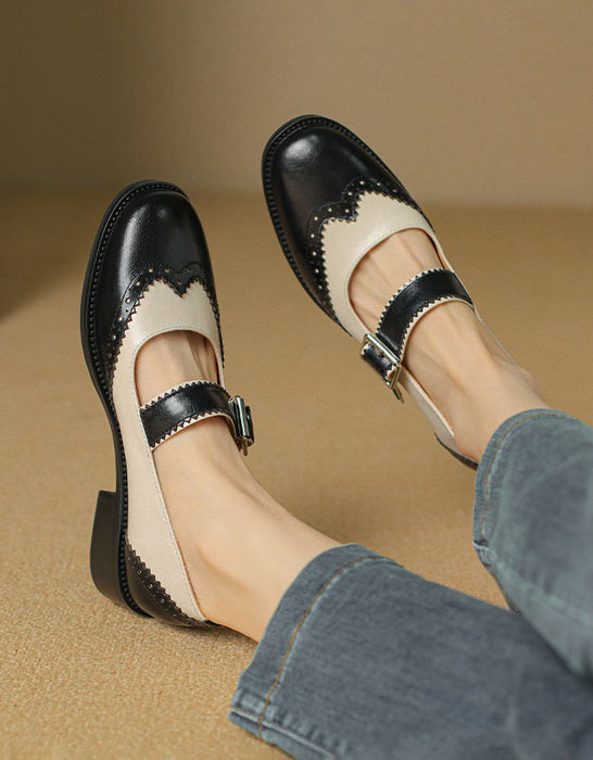 Handmade Vintage Brogue Style Women's Mary Jane Oxfords Obiono Aug Shoes Collection 2026 118.7