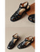 Handmade Vintage Leather Woven T-strap Sandals Slingback May Shoes Collection 2026 105.00