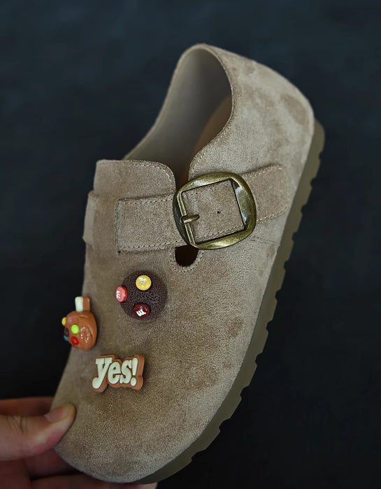 Heightening Insoles Comfortable Wide Toe Clogs