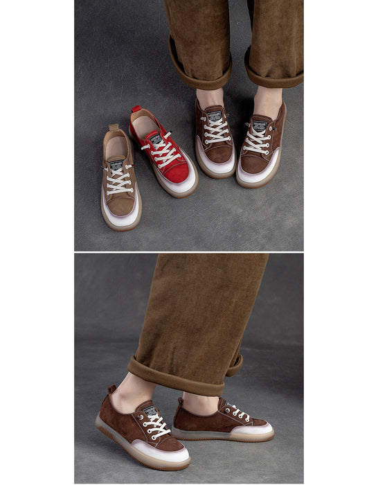 Lace-up Comfortable Suede Casual Sneakers