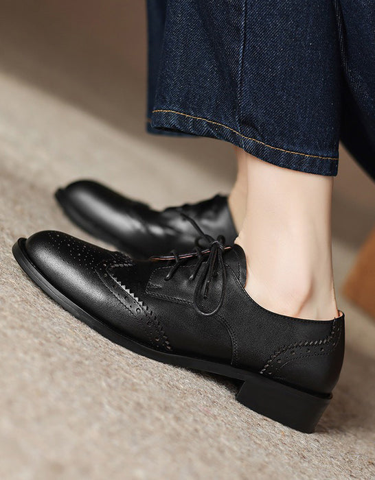 Large Size British Style Vintage Oxford Shoes for Women 34-43