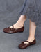 Leather Flower Single Strap Soft Soles Flats Coffee Obiono Jan Shoe Trends 2026 79.00