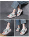 Leather Flowers Cross Strap Open Toe Platform Sandals Slingback April Shoes Collection 2026 85.00