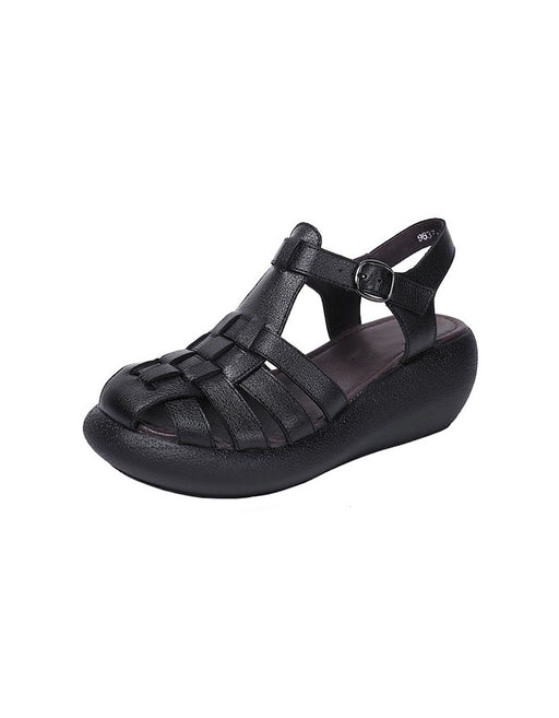 Leather Retro Roman Woven Sandals April Trend 2020 84.00