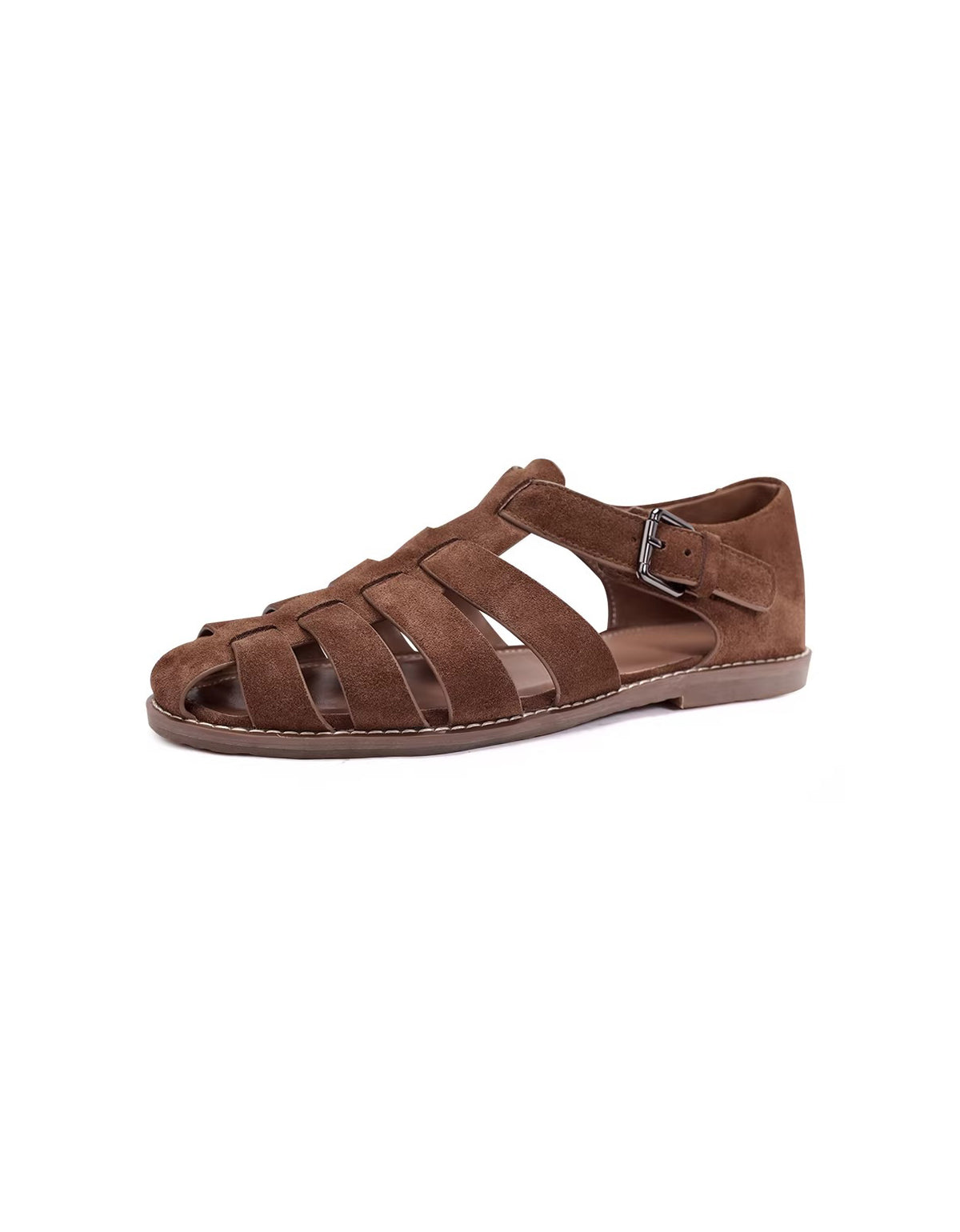 Freemood Mens Brown Leather Slingback Open Toe Sandals Size 42 Gladiator Shoes il_fullxfull.4185127933_m0ur.jpg main image 4