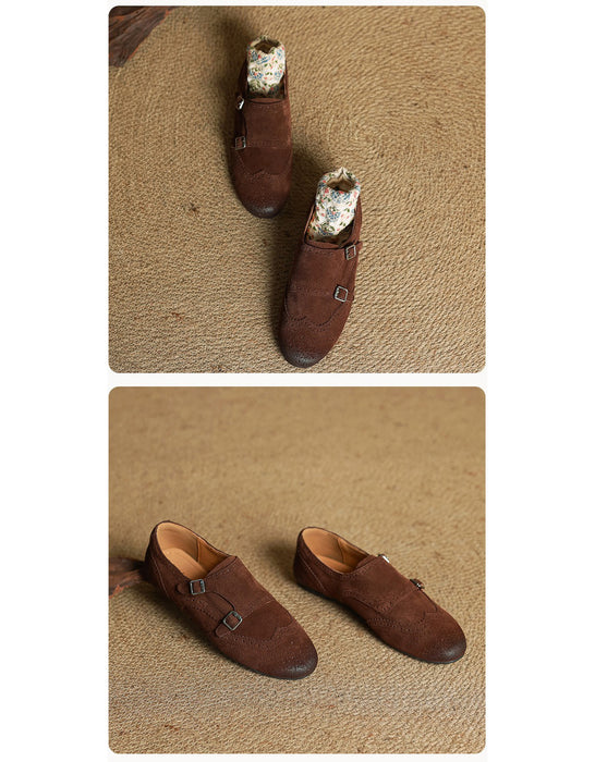 Monk Strap Embossed Vintage Flat Oxford Shoes March Shoe Collection 2026 106.00