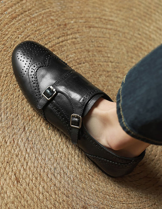 Monk Strap Embossed Vintage Flat Oxford Shoes March Shoe Collection 2026 106.00