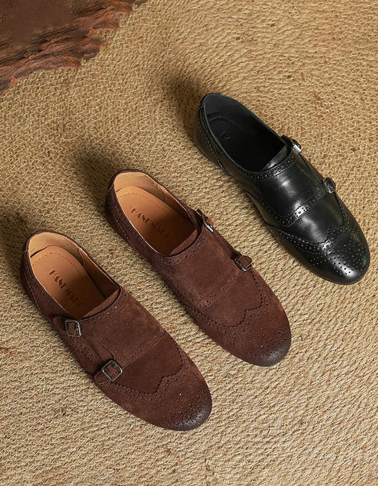 Monk Strap Embossed Vintage Flat Oxford Shoes March Shoe Collection 2026 106.00