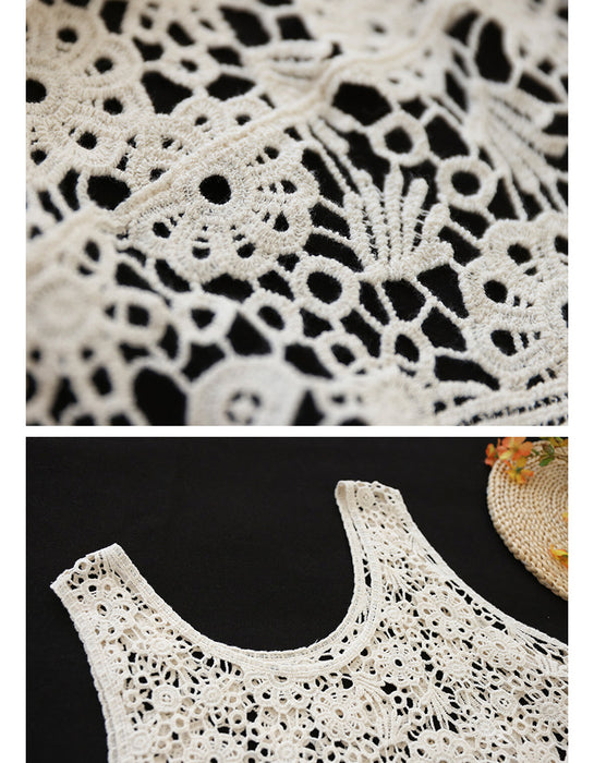 Summer Hollow Lace Vest Pullover for Women