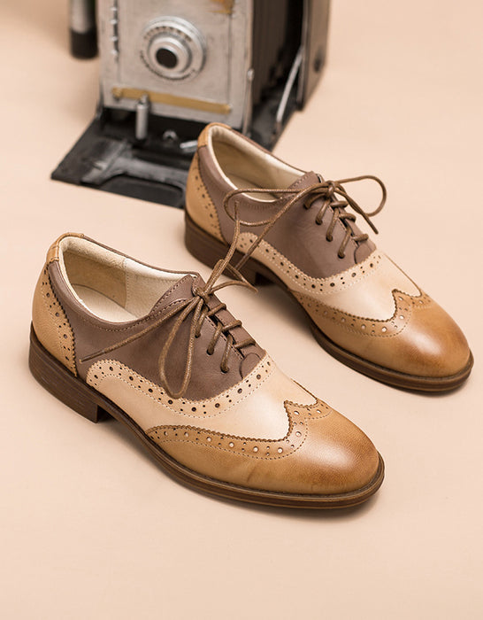 [Clearance] Handmade Brogue Oxfords for Women