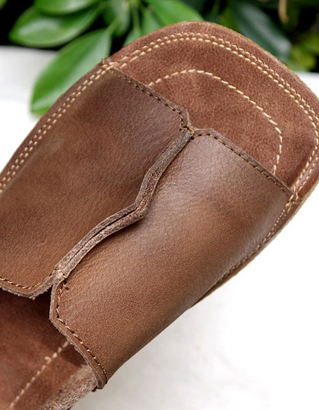 Retro Soft Bottom Leather Sandals Handmade Women's Shoes | Gift Shoes November New 2019 63.71