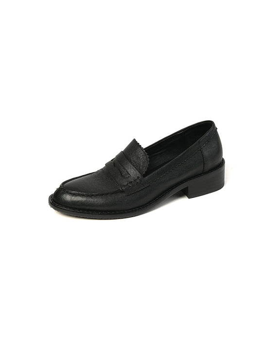 Genuine Leather Handmade Oxford Loafers for Women