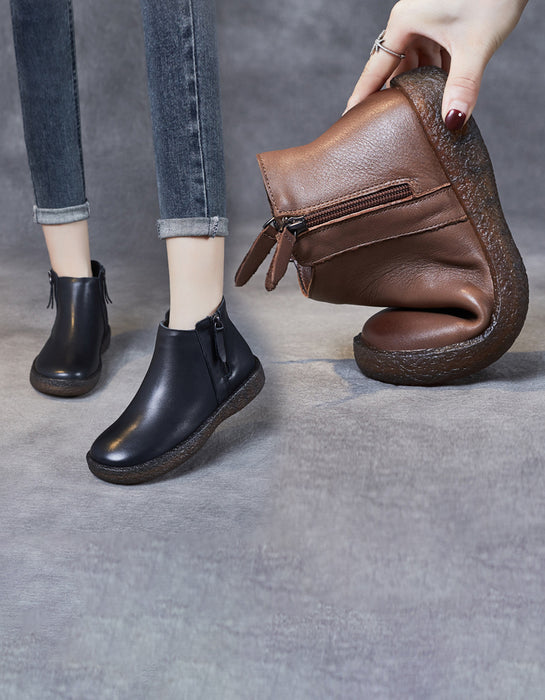Comfort Bouncing Sole Soft Leather Ankle Boots 35-42 — Obiono Comfort Bouncing Sole Soft Leather Ankle Boots 35-42 — Obiono