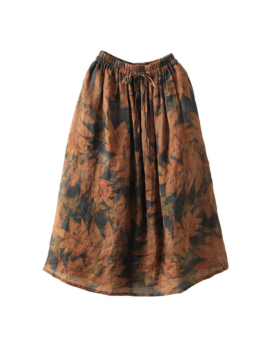 Copper Silk Polka Dot Ladies Summer Skirt Accessories 56.00