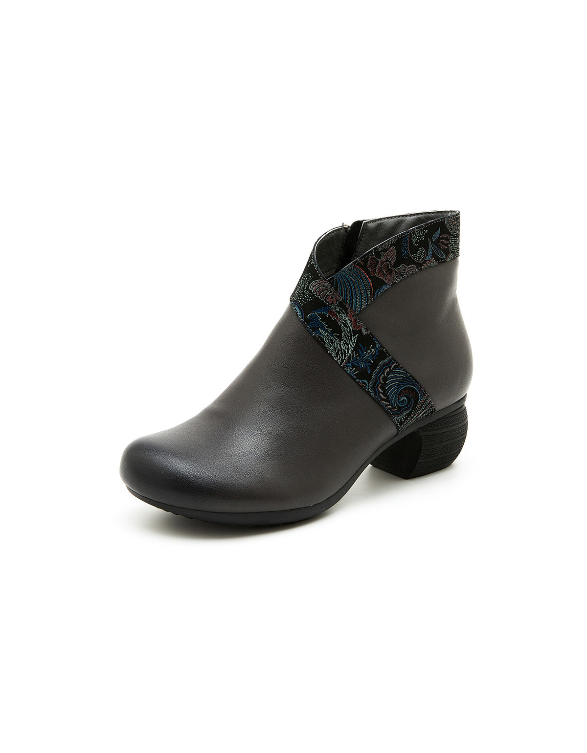 OBIONO Elegant Retro Leather Chunky Boots — Obiono