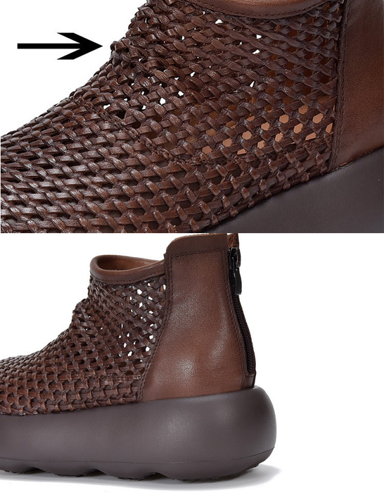 Original Design Summer Hollowed Woven Platform Sandals Feb Shoes Collection 2026 95.00