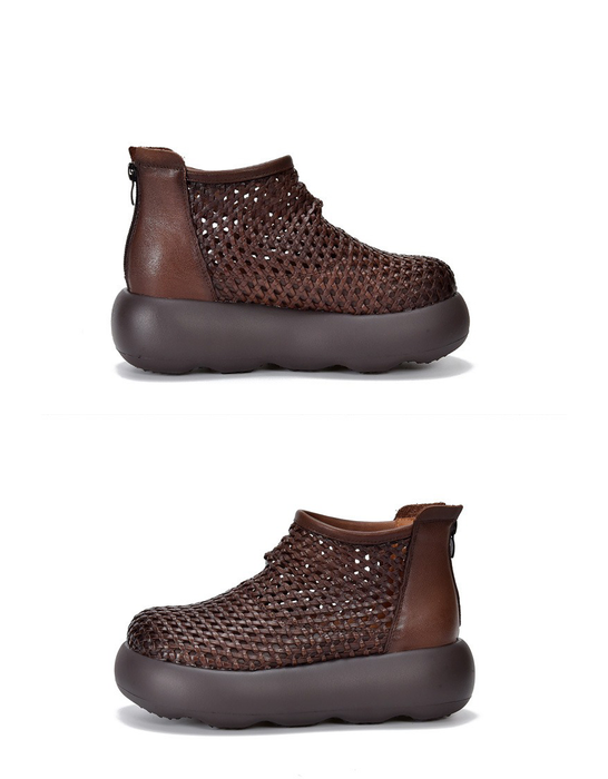 Original Design Summer Hollowed Woven Platform Sandals