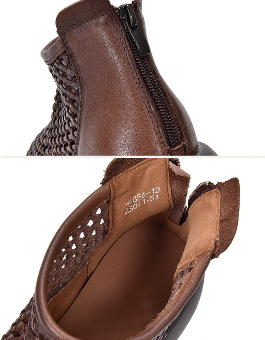 Original Design Summer Hollowed Woven Platform Sandals Feb Shoes Collection 202695.00