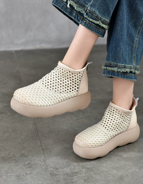 Original Design Summer Hollowed Woven Platform Sandals Feb Shoes Collection 2026 95.00