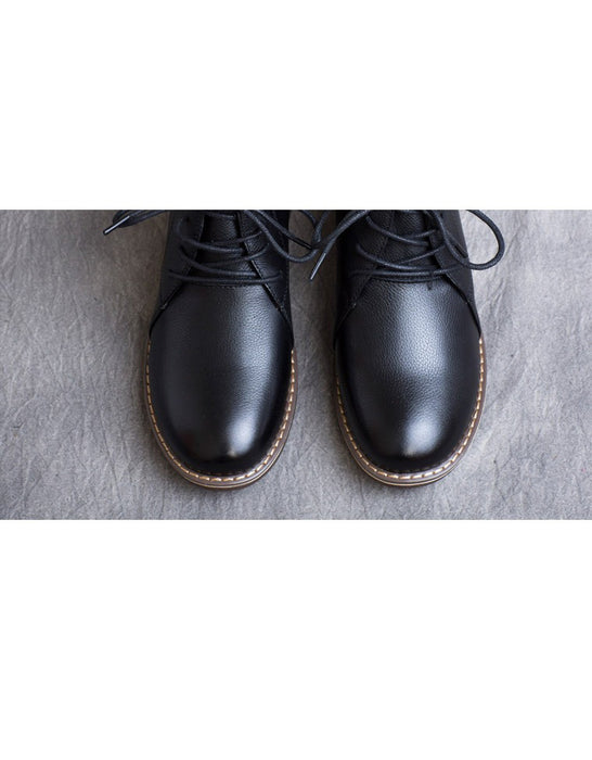 Botas planas retro con cordones y punta puntiaguda