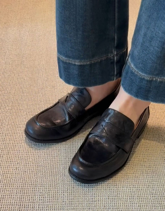 Real Leather Classic British Style Loafers