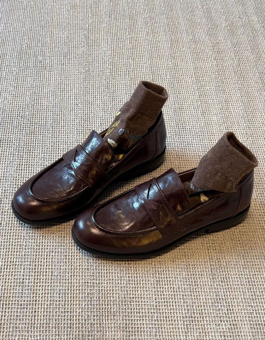 Real Leather Classic British Style Loafers