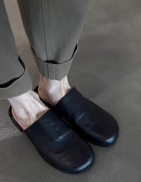 Real Leather Comfortable Soft Leather Mules Slippers April Shoes Collection 2026 88.00