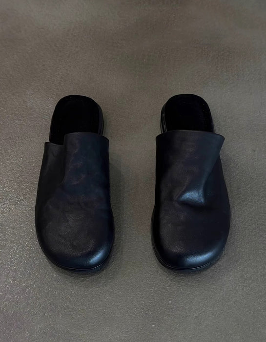 Real Leather Comfortable Soft Leather Mules Slippers April Shoes Collection 2026 88.00