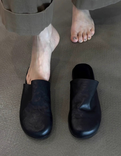 Real Leather Comfortable Soft Leather Mules Slippers April Shoes Collection 2026 88.00