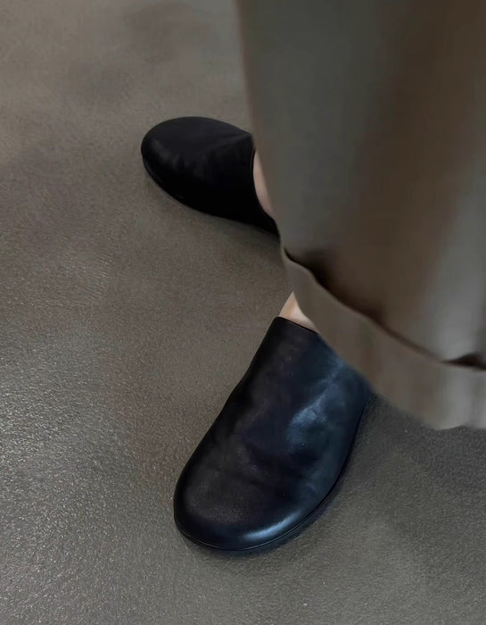 Real Leather Comfortable Soft Leather Mules Slippers April Shoes Collection 2026 88.00