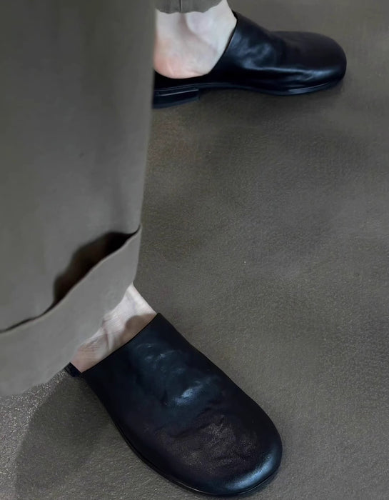 Real Leather Comfortable Soft Leather Mules Slippers April Shoes Collection 2026 88.00