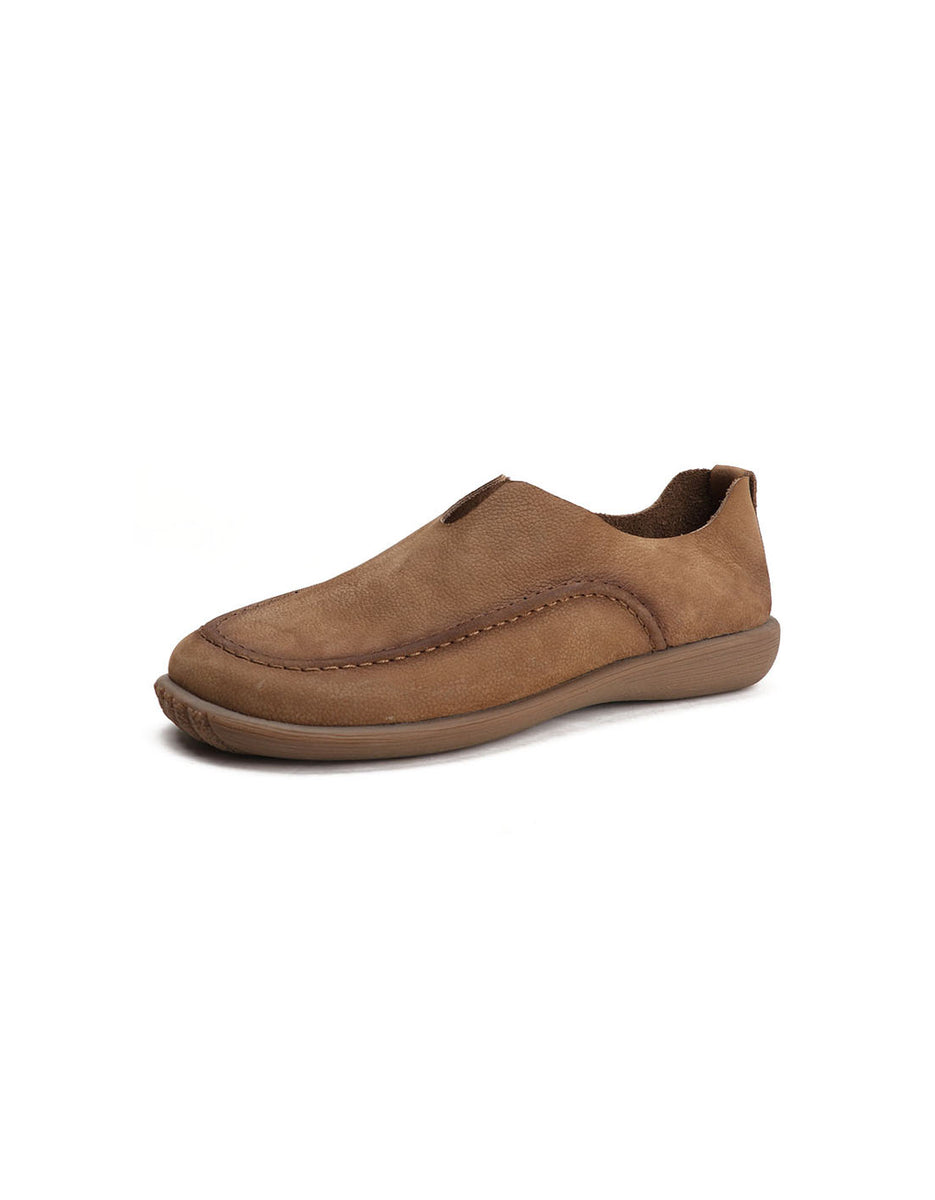 Real Leather Comfortable Soles Flat Shoes for Men 38-44 — Obiono