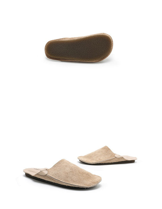 Real Leather Comfortable Suede Slippers