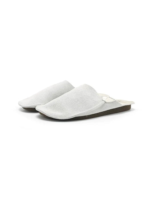 Real Leather Comfortable Suede Slippers White Feb Shoe Collection 2026 95.00