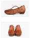 Real Leather Hand-carved Hollow Retro Flat Shoes May Shoes Collection 2023 89.80