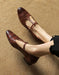 Real Leather Handmade Brogue Style T-strap Mary Jane Shoes April Shoes Collection 2026 105.00