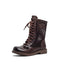 Real Leather Hollow Mid-Calf Wide Toe Box Boots April Shoes Collection 2026 129.00