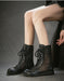Real Leather Hollow Mid-Calf Wide Toe Box Boots April Shoes Collection 2026 129.00