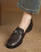 Real Leather Pointed Toe Metal Buckle Front Loafers may Shoes Collection 2026  95.00