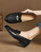 Real Leather Pointed Toe Metal Buckle Front Loafers may Shoes Collection 2026  95.00