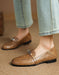 Real Leather Pointed Toe Metal Buckle Front Loafers may Shoes Collection 2026  95.00