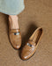 Real Leather Pointed Toe Metal Buckle Front Loafers may Shoes Collection 2026  95.00