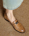 Real Leather Pointed Toe Metal Buckle Front Loafers may Shoes Collection 2026  95.00