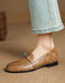 Real Leather Pointed Toe Metal Buckle Front Loafers may Shoes Collection 2026  95.00