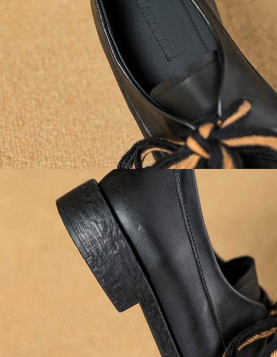 Real Leather Simple Bow-tie Comfortable Women's Loafers March Shoe Collection 2026 119.00