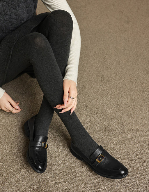 Real Leather Single Buckle Handmade Loafers for Women March Shoes Collection 2026 106.00