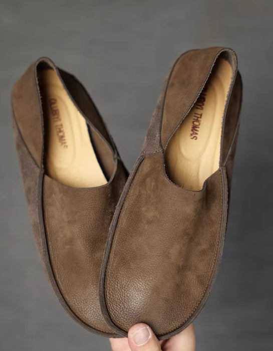 Real Leather Soft Sole Comfortable Slip On Loafers for Men