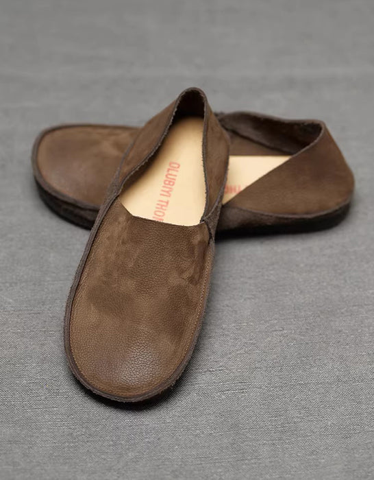 Real Leather Soft Sole Comfortable Slip On Loafers for Men