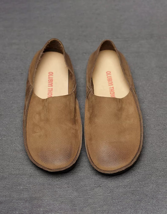 Real Leather Soft Sole Comfortable Slip On Loafers for Men